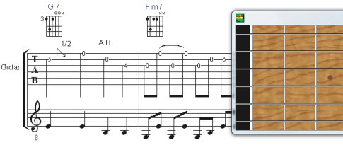 Pizzicato Guitar Music notation software for the guitar